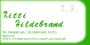 kitti hildebrand business card